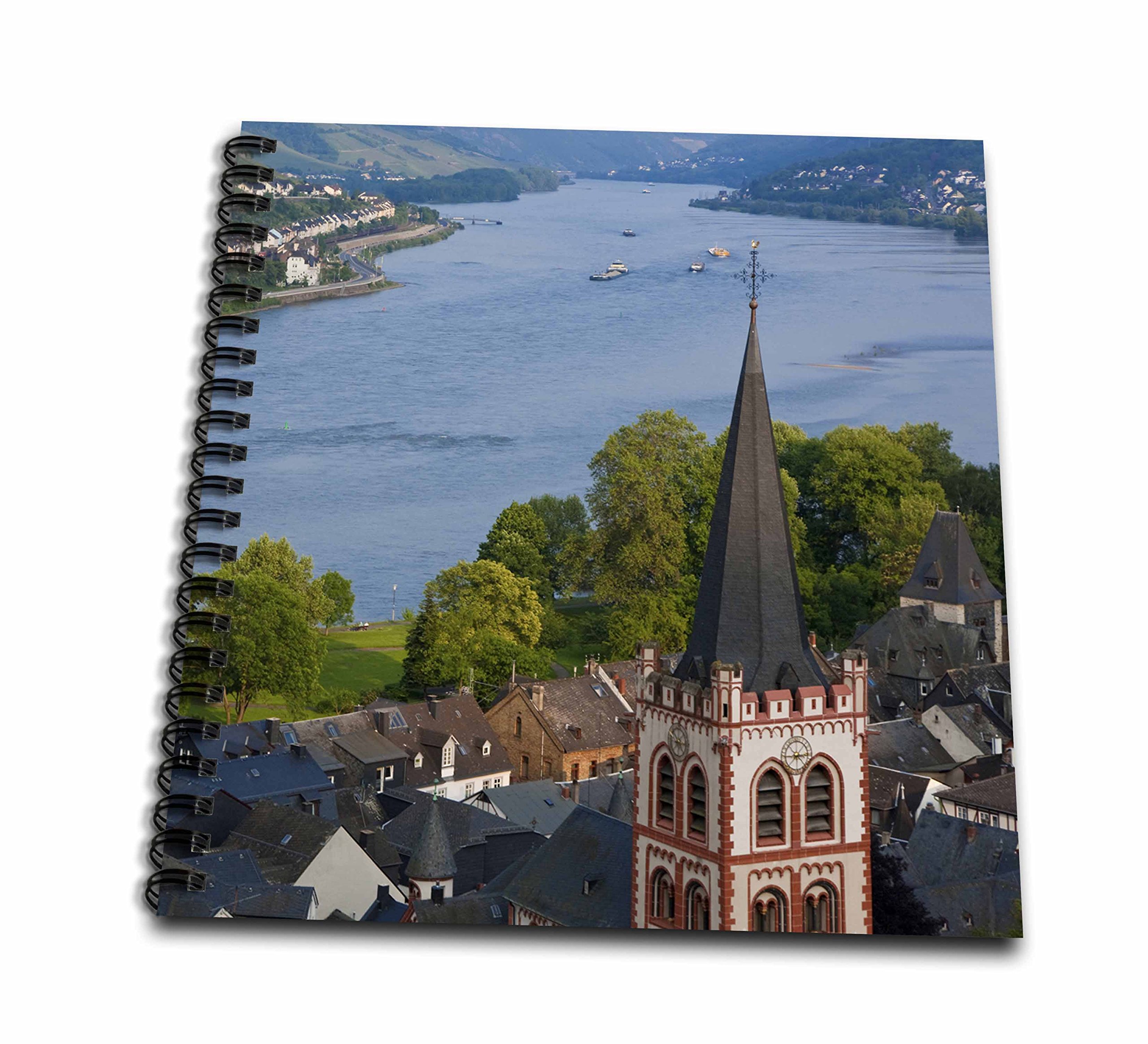 3D Rose Bacharach and River Rhine Drawing Book - Premium Sketchbook for Artists, Travelers & Nature Lovers - Perfect for Sketching, Watercolor & Journaling