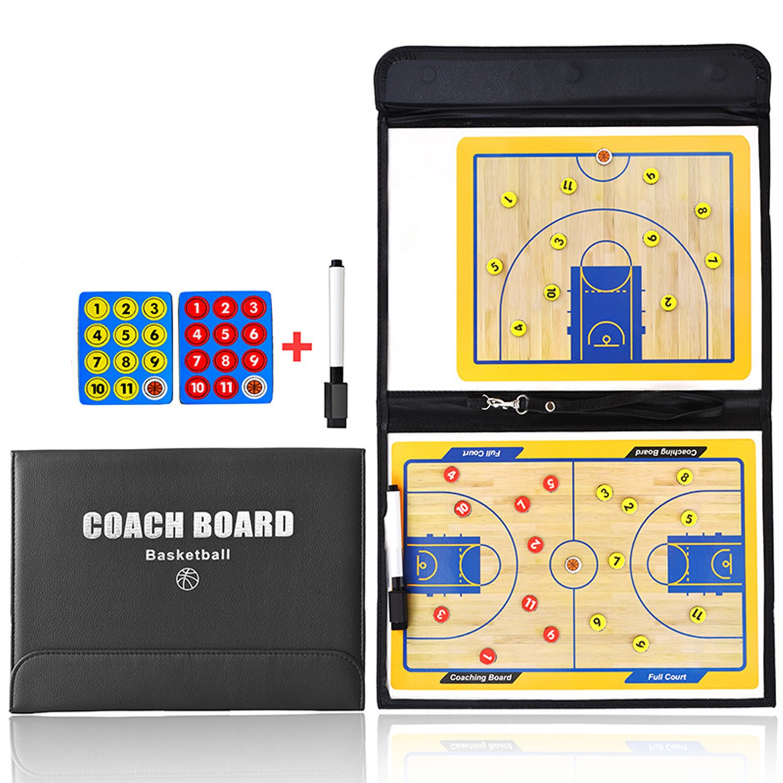 Joyeee Magnetic Basketball Coaching Clipboard - Dry Erase Marker Board for Women & Men, Indoor Outdoor Training, Game Strategy Planning - Perfect for Coaches, Players, and Team Practice Sessions