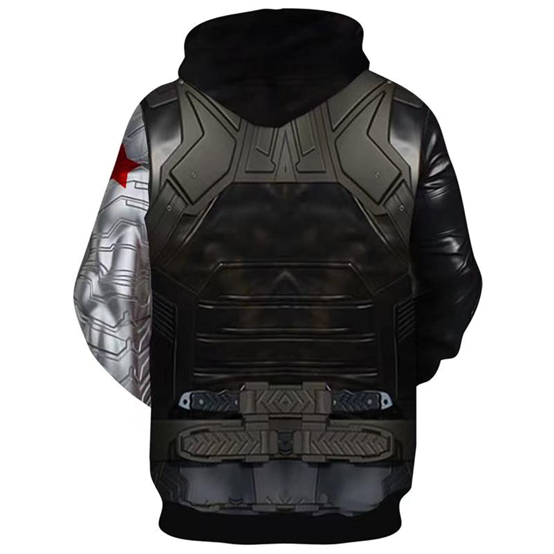 3D Captain America Cosplay Hoodie Jacket - Marvel Superhero Costume for Halloween, Comic Con & Cosplay Events | Men's & Women's Pullover Sweatshirt