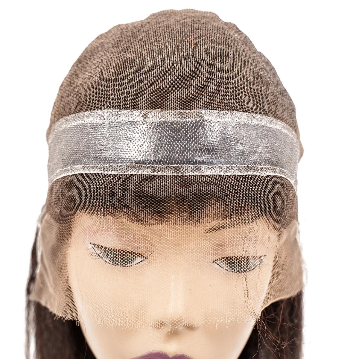 Kinky Straight Mono Lace Front Medical Wig - Natural Looking Human Hair Wig with PU Base for Women - Perfect for Daily Wear, Cosplay & Hair Loss Solutions