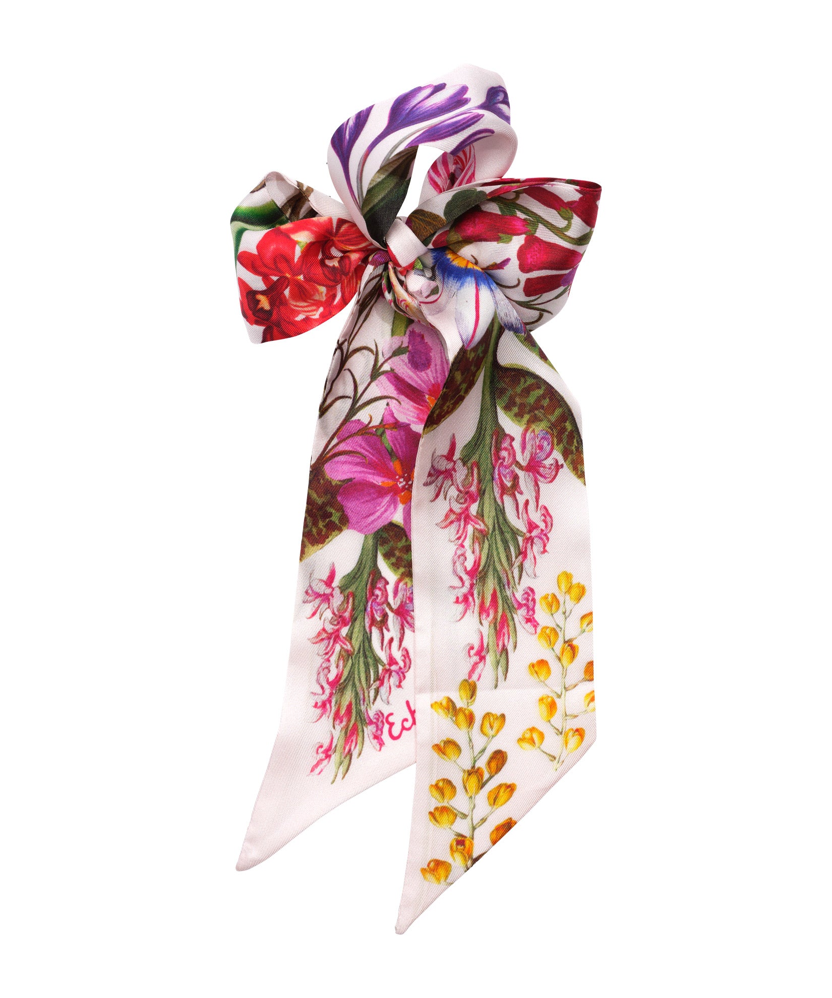 Botanica Silk Ribbon Scarf for Women - Elegant Fashion Accessory for Parties, Weddings & Special Occasions - Lightweight & Soft Luxury Scarf