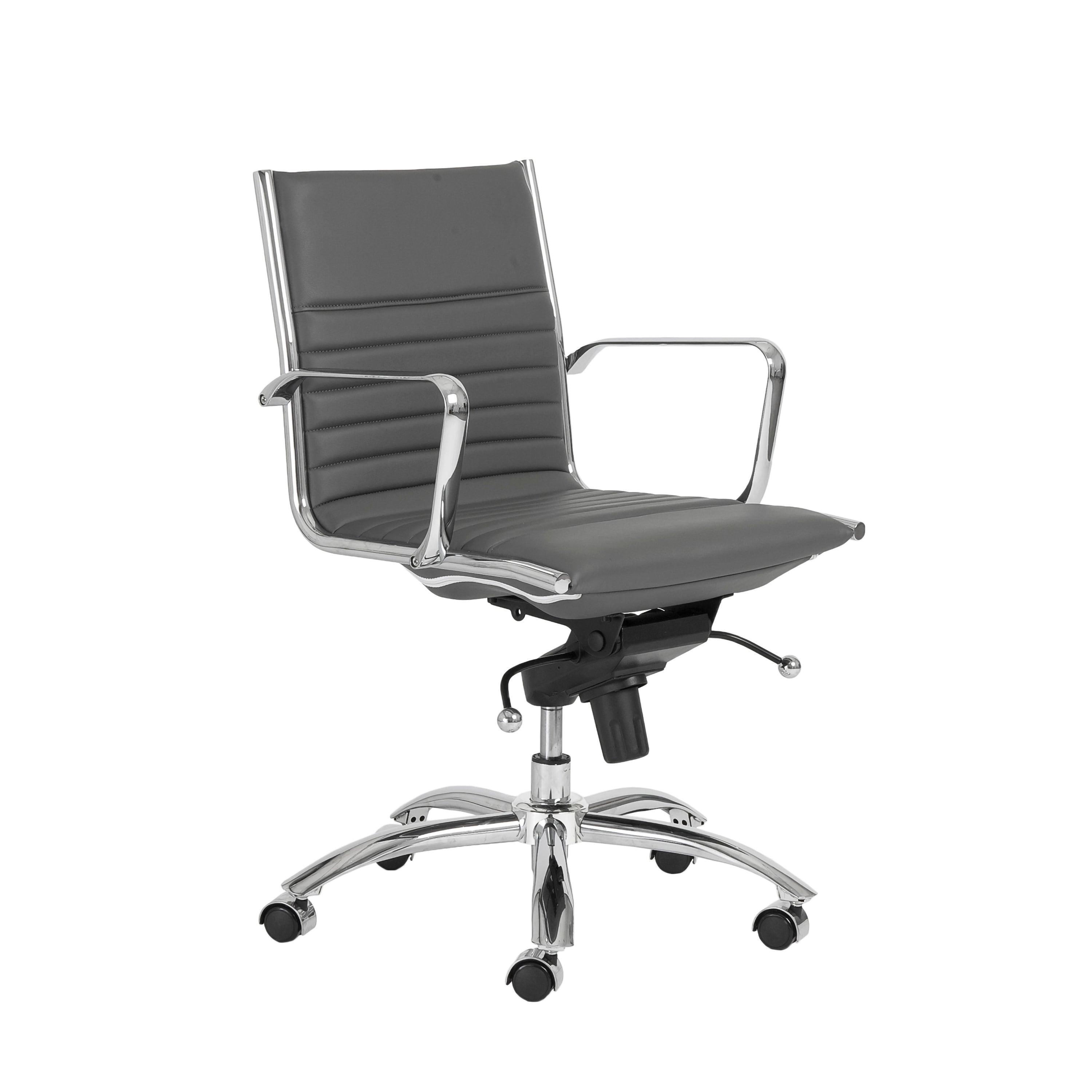 Dirk Low Back Office Chair with Chromed Steel Base - Ergonomic Mesh Desk Chair for Home & Office Workspaces - Perfect for Long Hours of Computer Work, Gaming, and Study Sessions