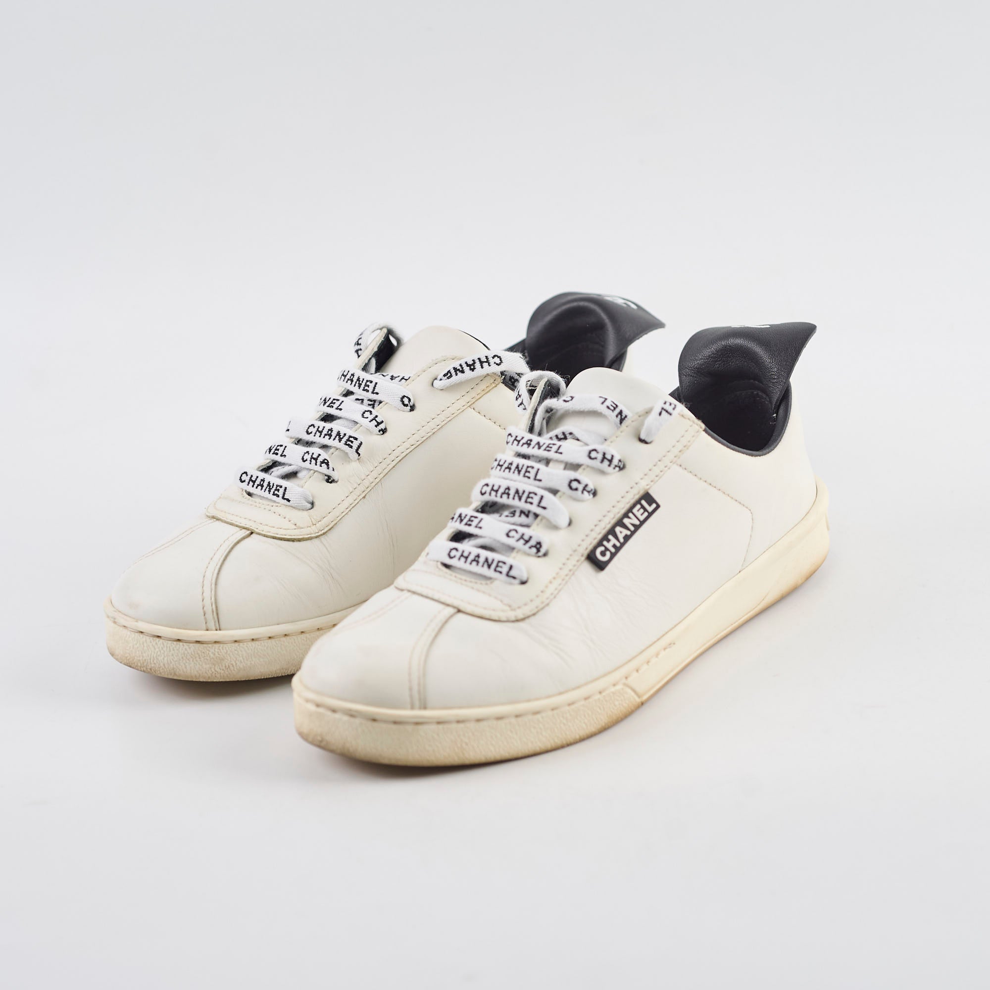 Chanel White Sneakers for Women Size 37 - Fashionable Luxury Shoes for Casual Wear & Street Style