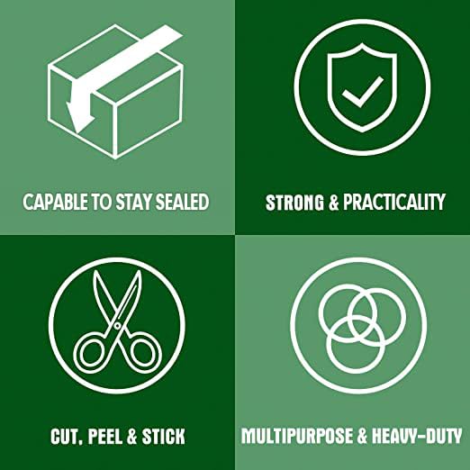 HERKKA Heavy Duty Clear Packing Tape - 12 Rolls, 2 Inch Wide, 65 Yards Per Roll (780 Total Yards) - Strong Shipping, Moving & Sealing Tape for Boxes, Packages & Storage - Ideal for Home, Office & E-commerce Shipping
