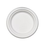 Eco-Friendly 7 Inch Compostable Plant Fiber White Plates - Case of 1000 Biodegradable Dinnerware for Parties, Picnics & Sustainable Events