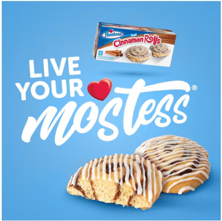 Delicious Iced Cinnamon Rolls - 16.5 Fl Oz (Pack of 2) - 6 Individually Wrapped Breakfast Pastries - Perfect for Morning Coffee, Brunch & Holiday Gatherings