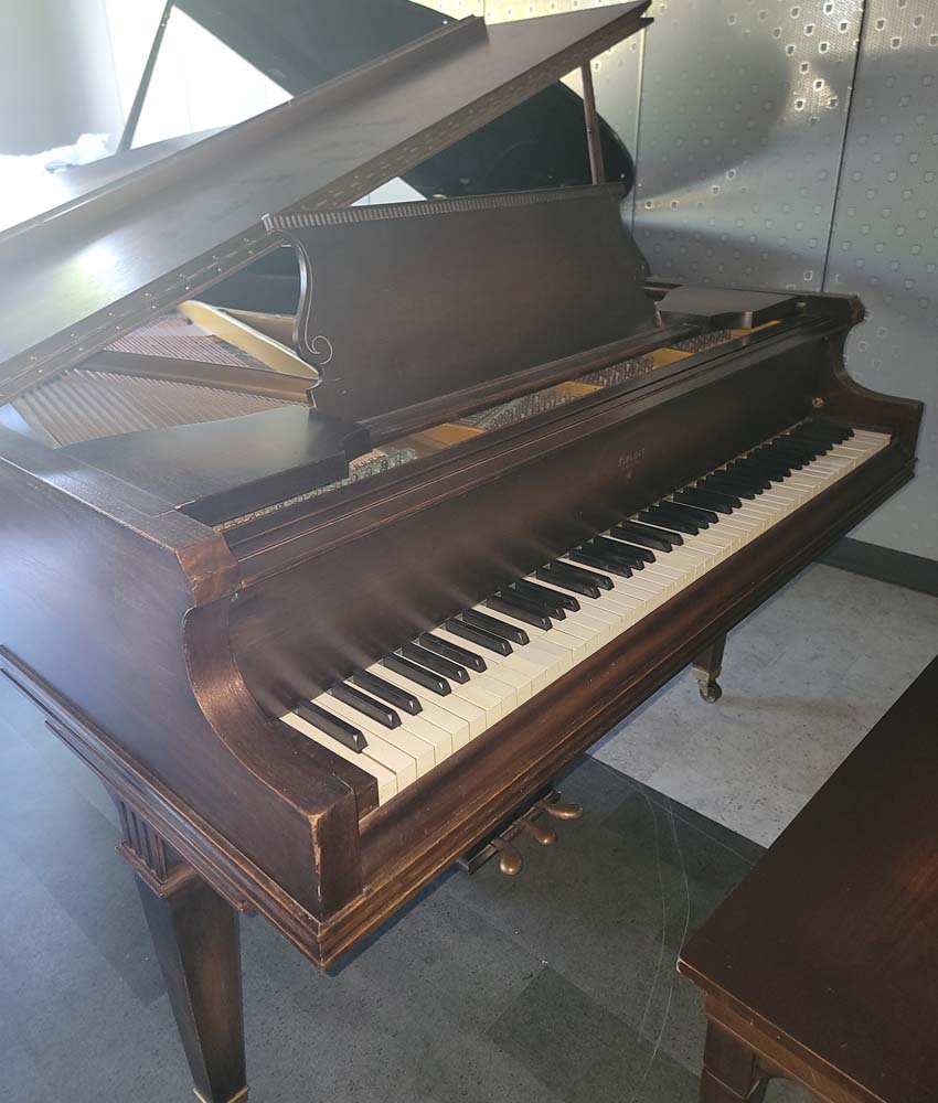 Vintage 1963 Fischer NY Grand Piano - Polished Mahogany Finish | Serial Number 158008 | Used Antique Piano for Home, Studio & Concert Hall Performances
