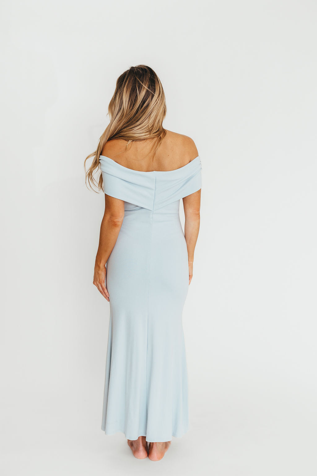 Monroe Maxi Dress in Blue - Bump Friendly Maternity Dress for Women | Flowy Summer Dress for Pregnancy, Beach, Vacation & Special Occasions
