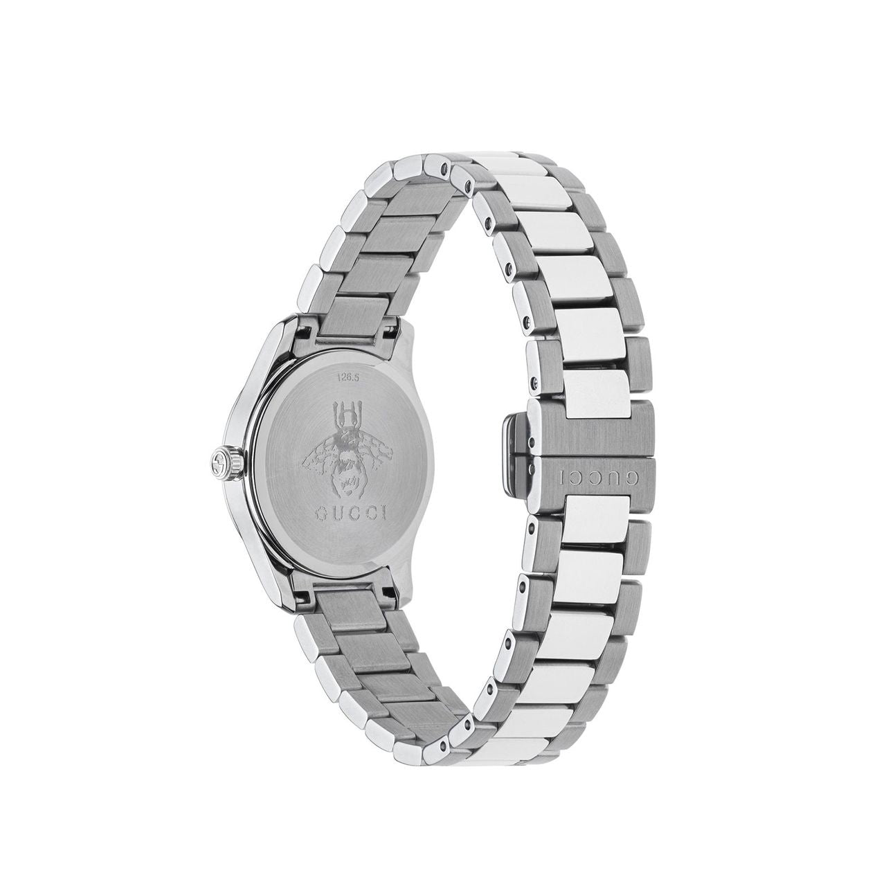Gucci G Timeless Watch for Women, 27mm Quartz YA126595 - Luxury Gold-Tone Stainless Steel Bracelet Watch - Perfect for Office, Party & Everyday Wear