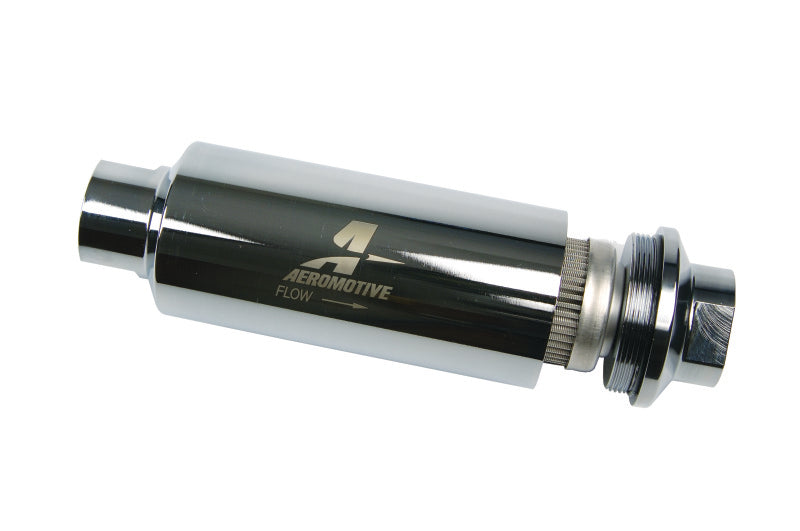 Aeromotive Pro Series In-Line Fuel Filter AN 12 with 100 Micron Stainless Steel Element - High Performance Fuel Filtration for Racing, Marine & Automotive Applications