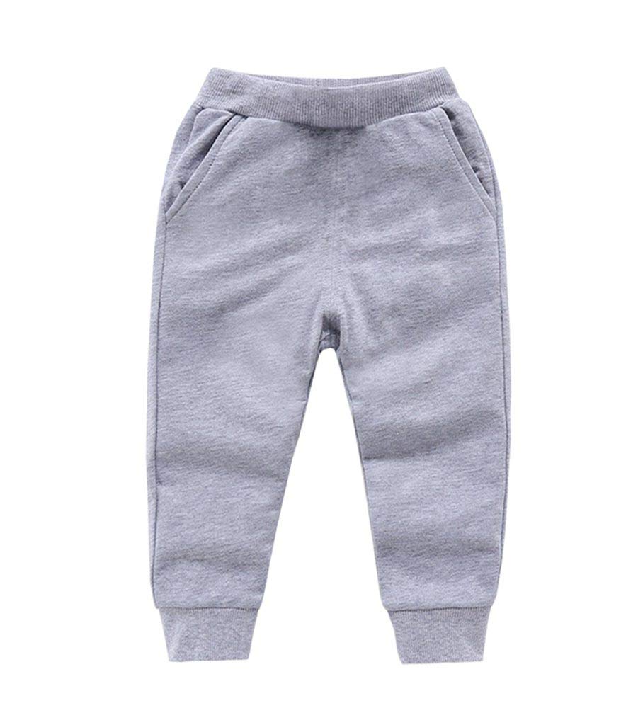 DCUTERQ Baby Boys & Girls Cotton Sweatpants - Soft Casual Jogger Pants with Pockets for Toddlers | Athletic Playwear, Lounge Pants for Everyday Comfort
