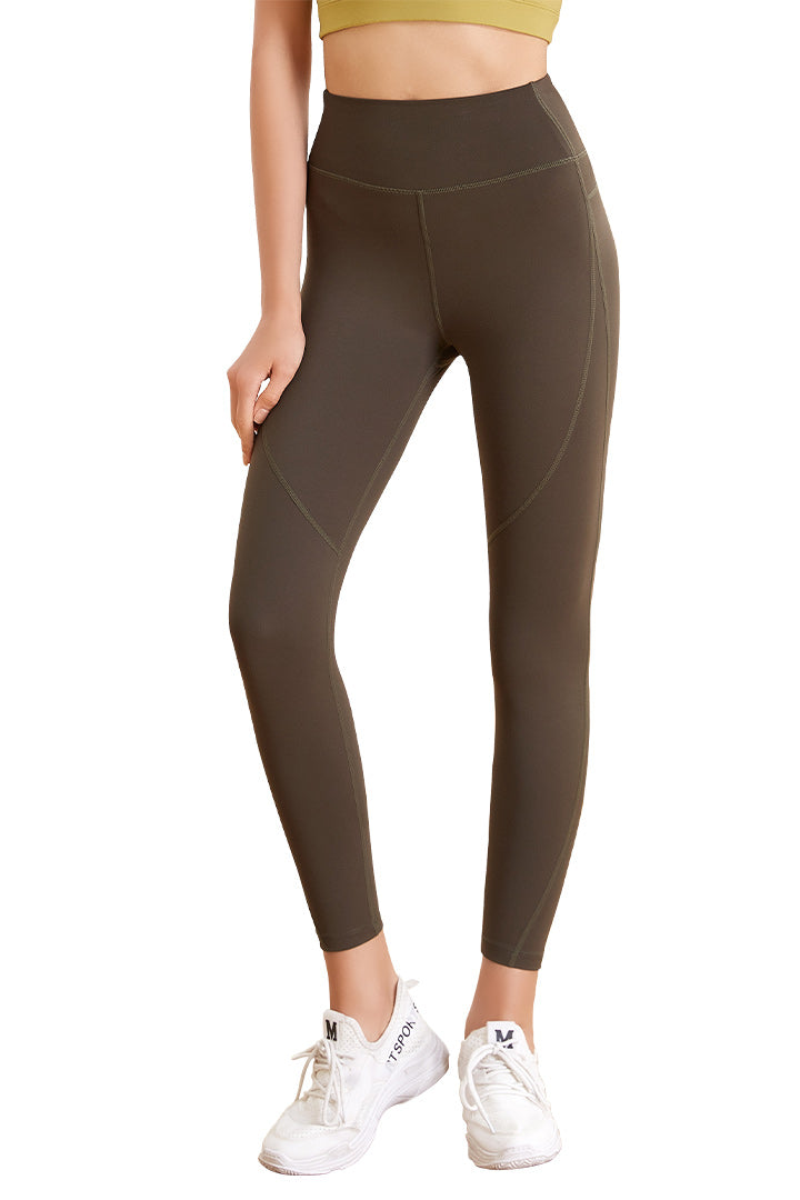 High Waist 7/8 Naked Feeling Workout Leggings for Women - Seamless Yoga Pants, Gym Running & Lounge Wear - Comfortable & Breathable for Fitness, Yoga, and Everyday Use