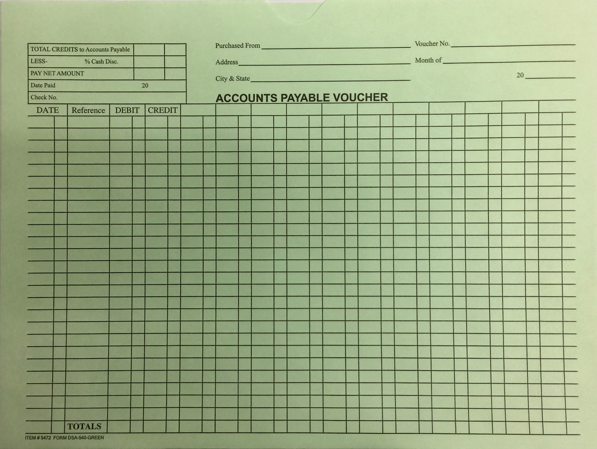 Green Accounts Payable Voucher Envelopes - 500 per Box | Secure Business Payment Documentation & Office Organization