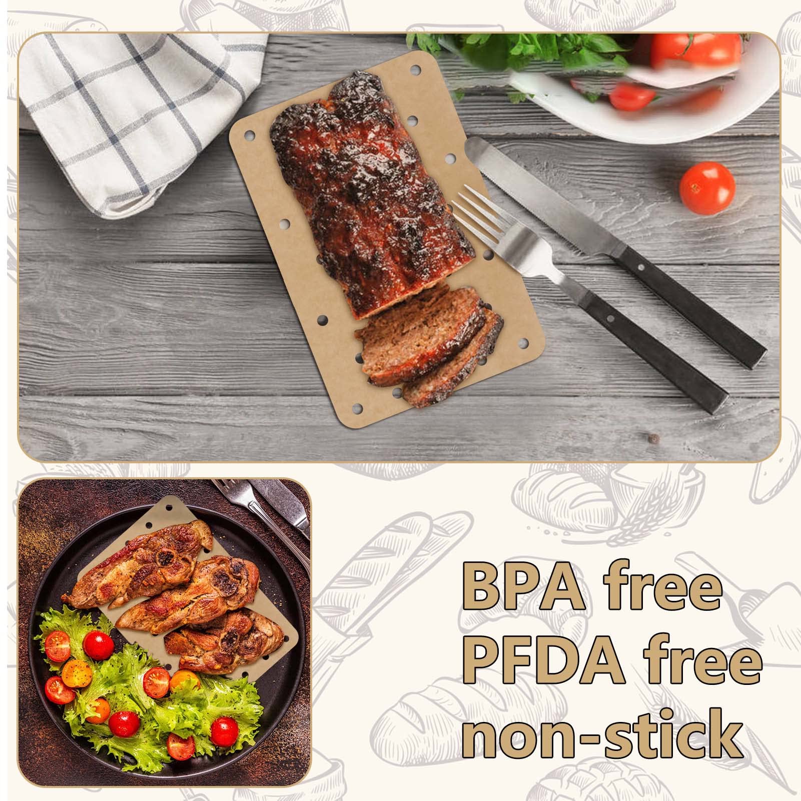 200 Sheets Non-Stick Air Fryer Parchment Paper Liners - Compatible with Ninja Foodi, Double Basket & Toaster Ovens - Perforated Rectangular Disposable Sheets for Easy Cleanup - Perfect for Cooking Chicken Wings, French Fries & Healthy Meals