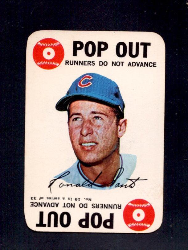 1968 Ron Santo Topps Game #19 Chicago Cubs Baseball Card - Vintage Collectible for Sports Memorabilia Fans & Display