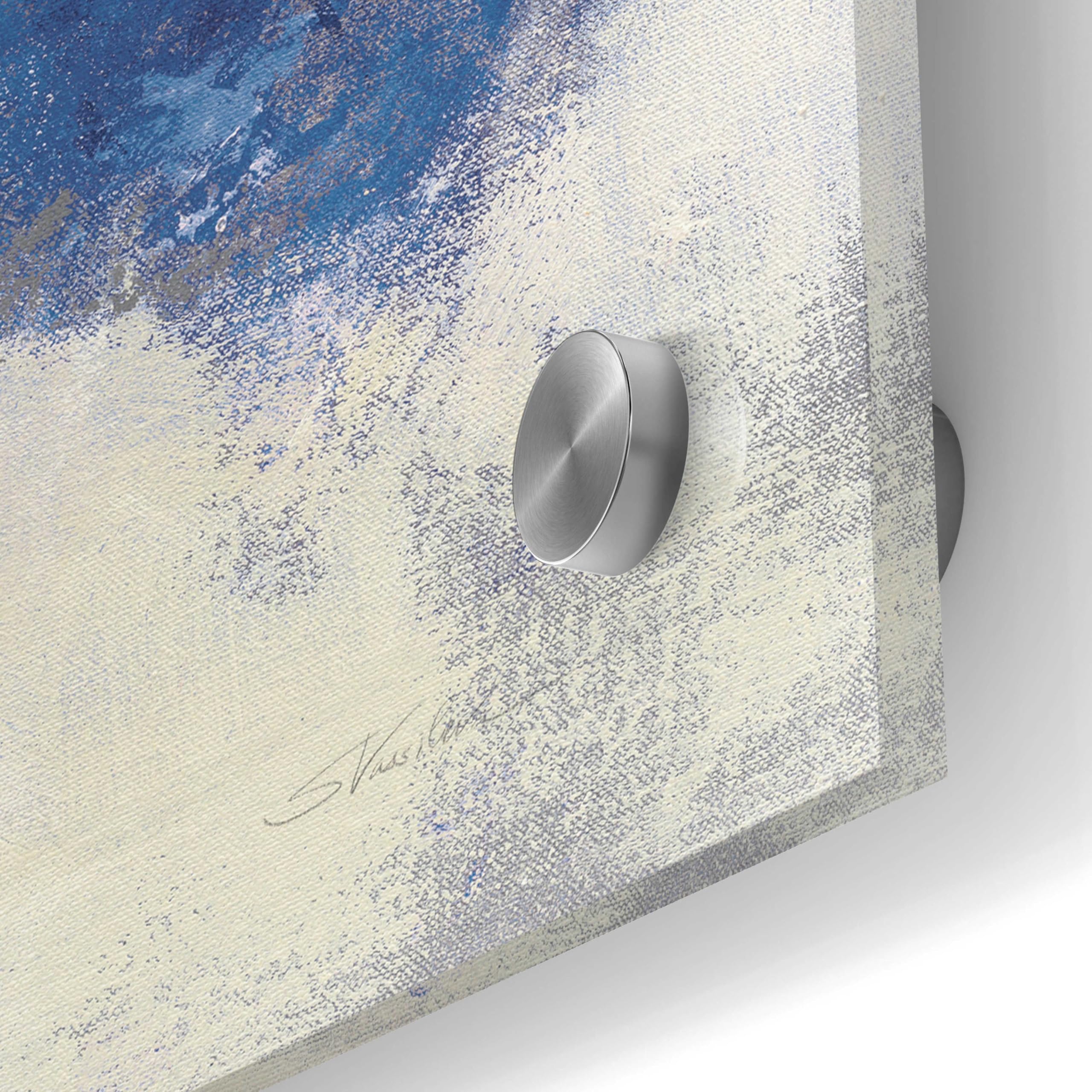 Silvia Vassileva Sparkle Abstract II Navy Acrylic Glass Wall Art - 24x24 Inches Modern Abstract Painting for Living Room, Bedroom & Office Decor
