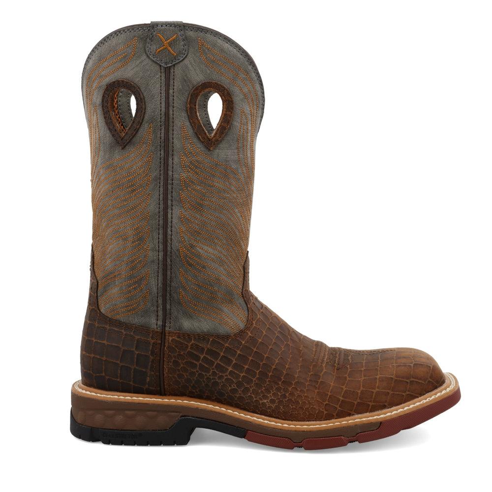 Men's 12 Inch Western Work Boots - Durable Leather Cowboy Boots for Ranch, Construction & Outdoor Work | Comfortable Safety Footwear for Men