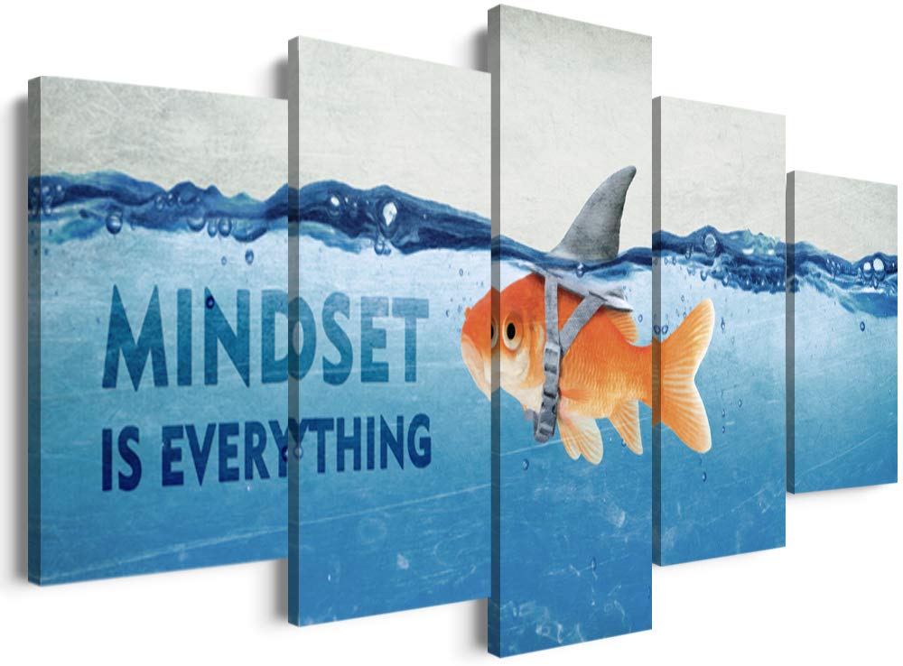 YOUHONG 5-Piece Motivational Canvas Wall Art Set - Inspirational Quotes Posters for Office, Classroom & Home Decor (70''W x 40''H) - Perfect for Boosting Productivity & Positive Mindset