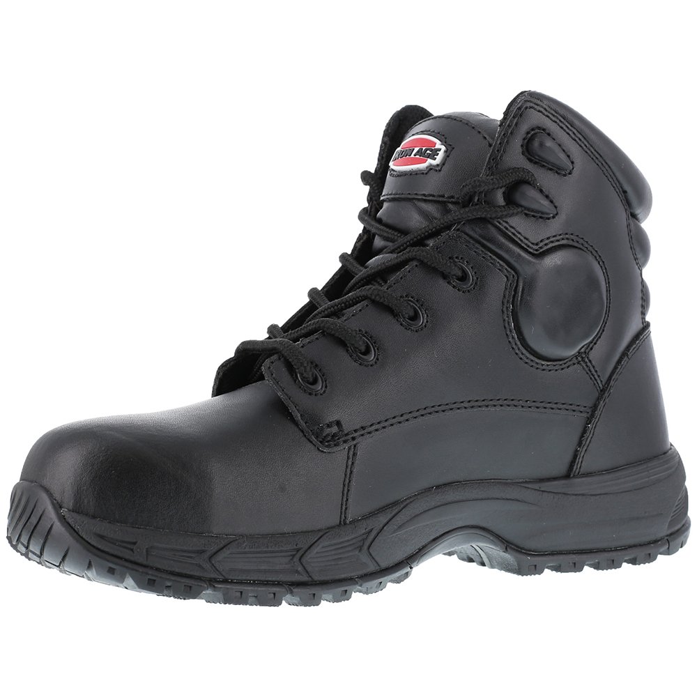 Iron Age Men's Ground Finish Electrical Hazard Safety Work Shoes - Black for Construction, Industrial & Casual Wear
