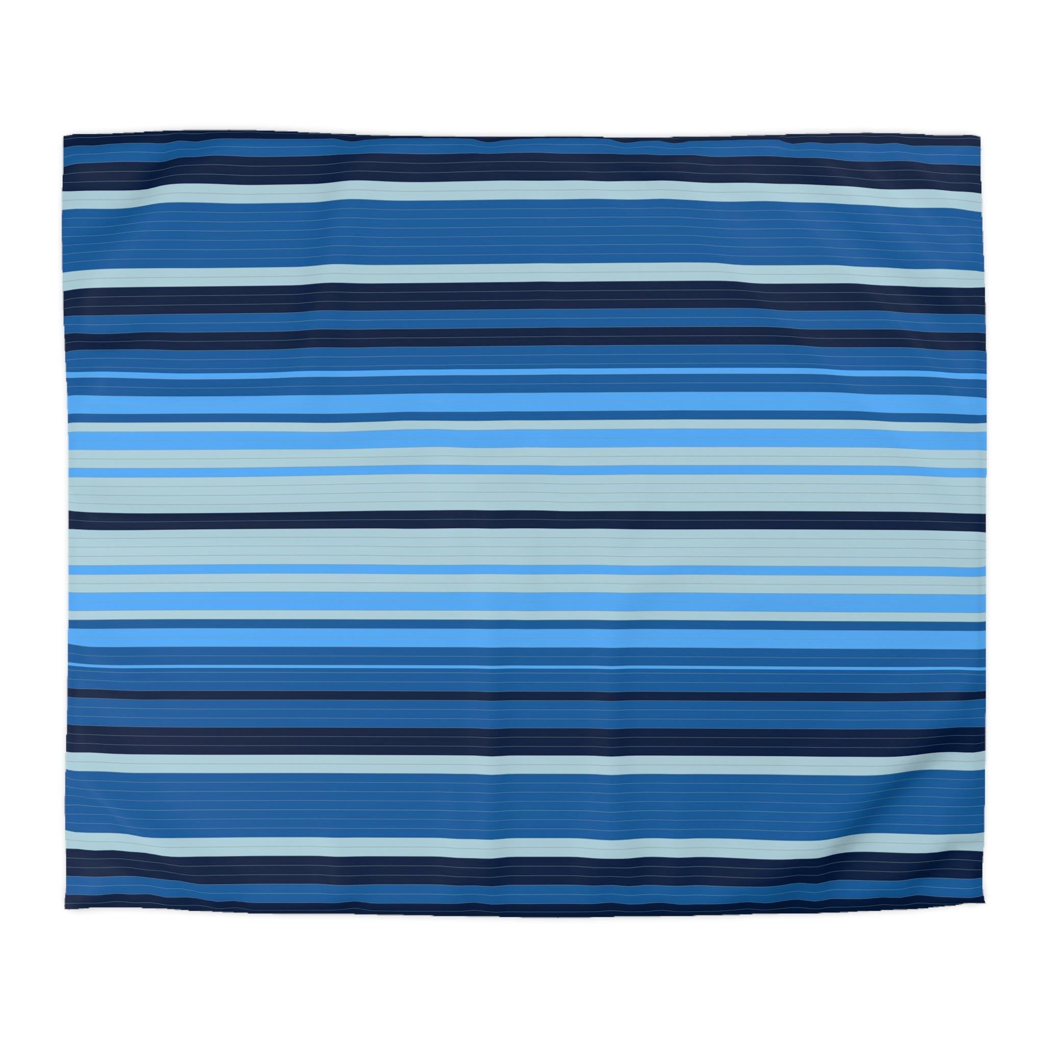 Sweetwater Striped Microfiber Duvet Cover Set - Soft Breathable Bedding Comforter Cover for All Seasons - Perfect for Master Bedroom, Guest Room & Dorm Decor