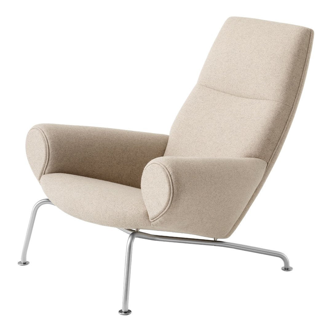 Erik Jørgensen Wegner Queen Chair - Mid Century Modern Lounge Chair with Teak Wood Frame & Leather Upholstery - Perfect for Living Room, Office or Reading Nook