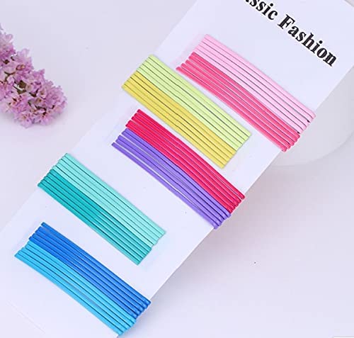 50 Pcs Colorful Bobby Pins for Hair - Assorted Candy Colors Hair Clips for Women & Girls - Perfect for School, Parties, Weddings & Daily Styling