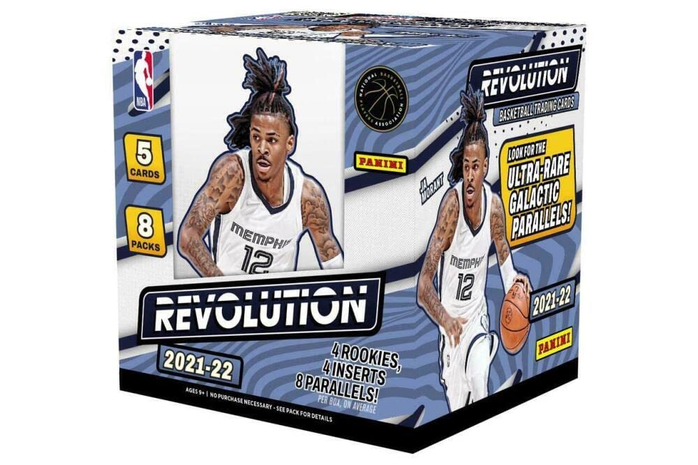 2021-22 Panini Revolution Basketball Hobby Box - 8 Packs (5 Cards Each) with 4 Rookie Cards | NBA Trading Cards for Collectors & Investors | Perfect for Gifts, Auctions, and Card Shows