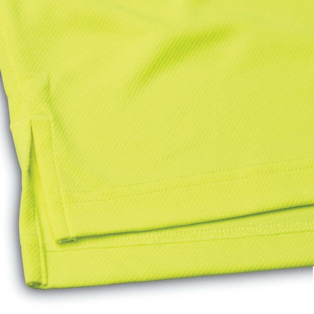 High Visibility Yellow Mesh Safety Work T-Shirt for Men - Breathable Reflective Construction Shirt - Ideal for Road Work, Night Shifts & Outdoor Labor