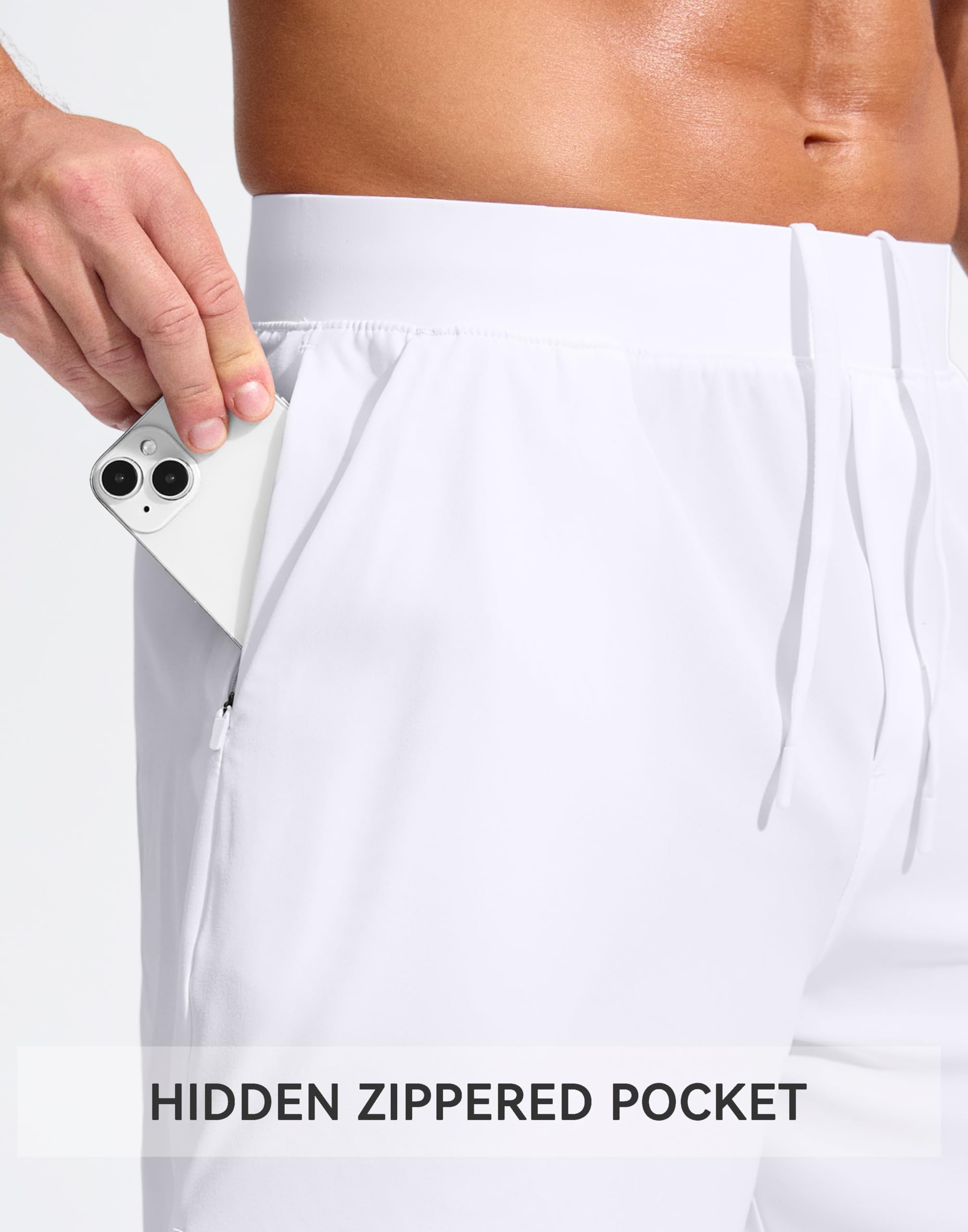 Soothfeel Men's 5 Inch Running Shorts with Zipper Pockets - Quick Dry Athletic Shorts for Gym, Workout, Tennis & Sports | Lightweight Comfort for Jogging, Training & Outdoor Activities