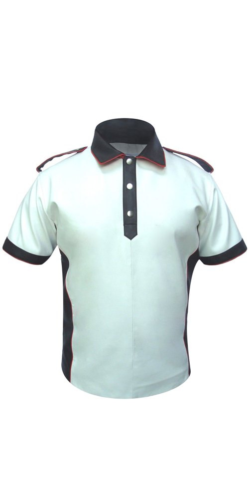 Men's Genuine White Leather Shirt - Premium Quality Gay Fashion for Casual & Nightlife Outfits