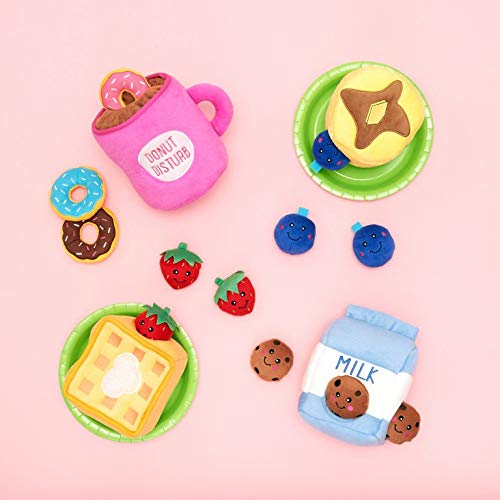 ZippyPaws Burrows Replacement Miniz Cookies 3-Pack - Squeaky Plush Refills for Interactive Hide & Seek Dog Toys - Puppy Enrichment Toys for Small & Medium Dogs - Perfect for Boredom Relief & Training Sessions