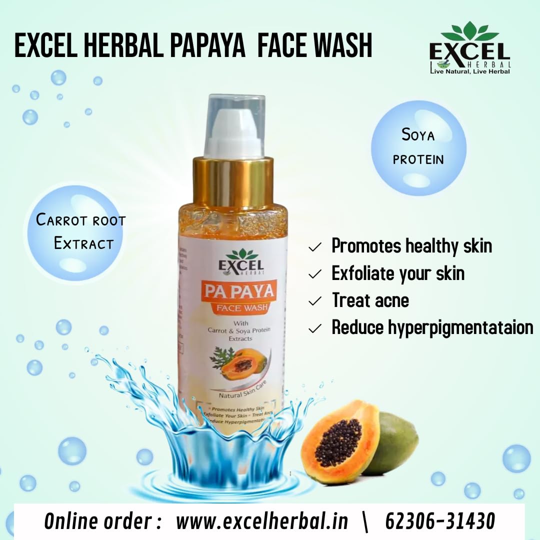 Best Papaya Face Wash for Glowing Skin - Natural & Gentle Cleanser for Acne & Dark Spots - Perfect for Daily Skincare Routine & Sensitive Skin
