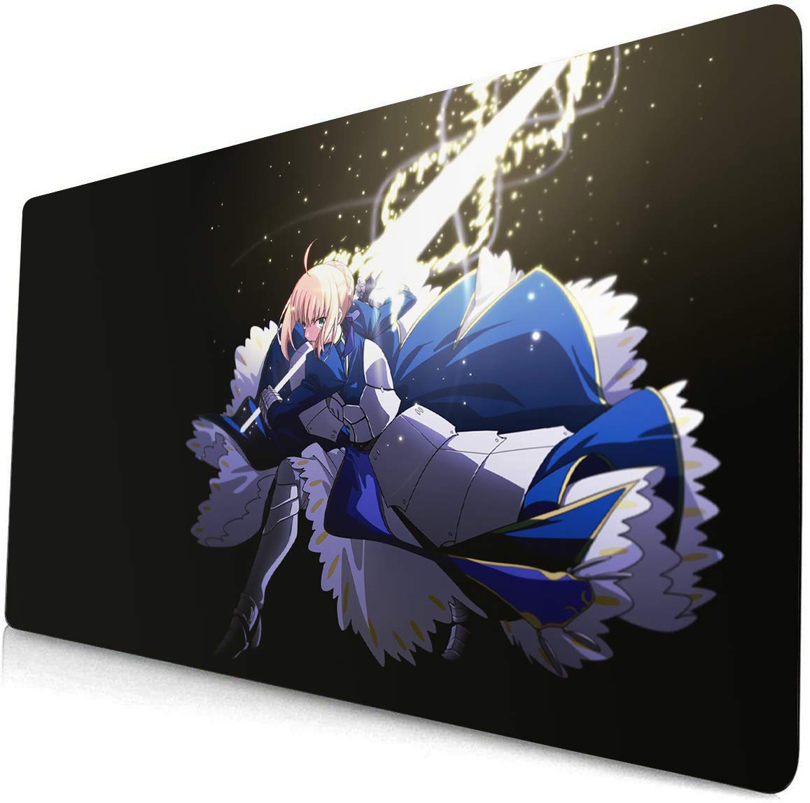 Fate Stay Night Anime Mouse Pad - Large Gaming Desk Mat for Computer & Keyboard - Saber Alter Fate Grand Order Design - Perfect for PC Gaming, Office Work & Anime Decor (234)
