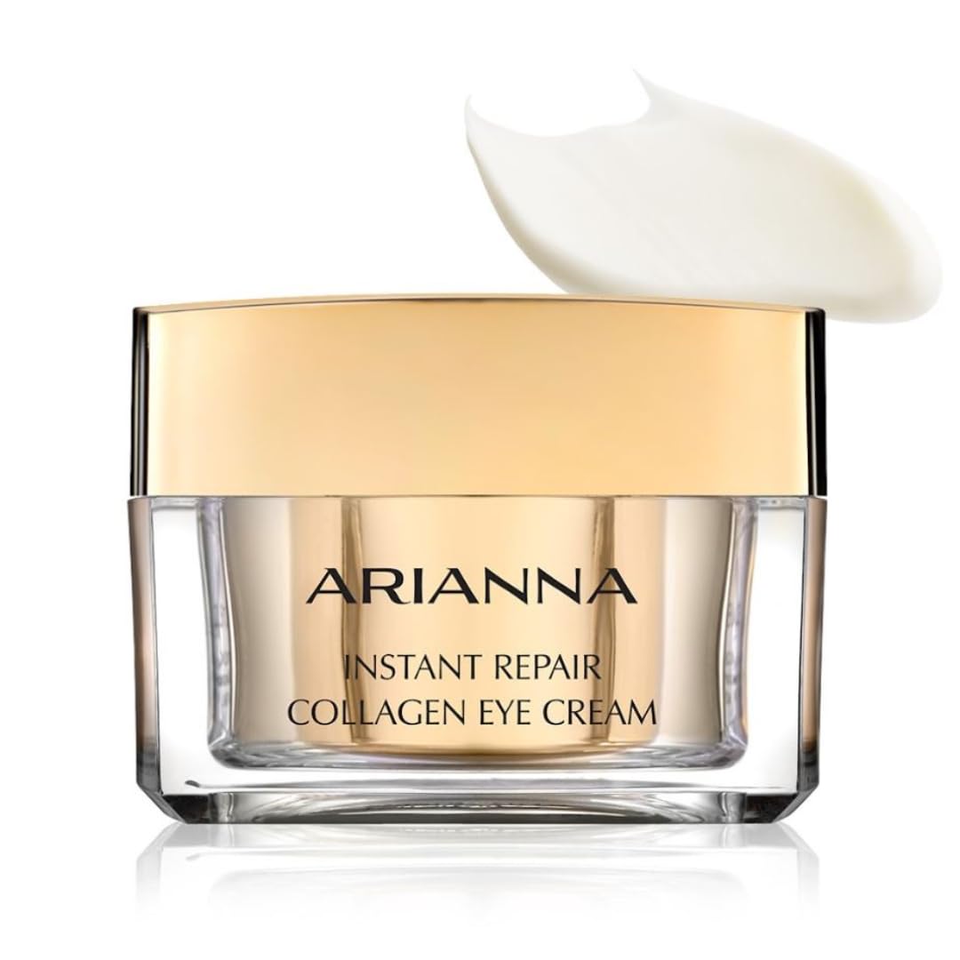ARIANNA-SKINCARE Collagen Eye Cream - Instant Repair for Dark Circles & Fine Lines | Natural Anti-Aging Eye Serum | Paraben-Free Moisturizer | Perfect for Night Routine & Travel Skincare