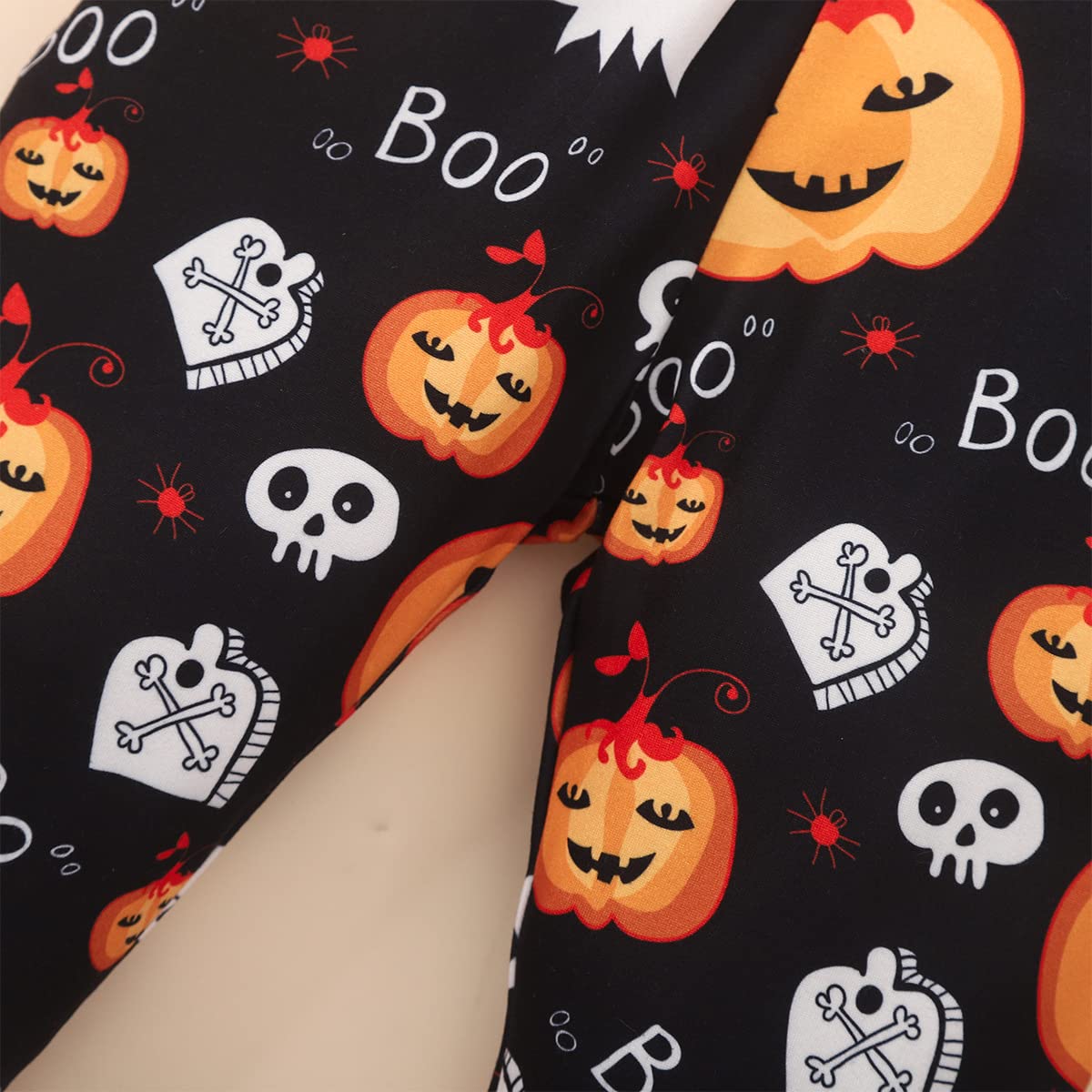 Ritatte Baby Boy Halloween Costume - Long Sleeve Pumpkin Ghost Hoodie & Pants Set for Toddlers | Fall Winter Outfit for Trick-or-Treating, Photo Shoots & Seasonal Parties
