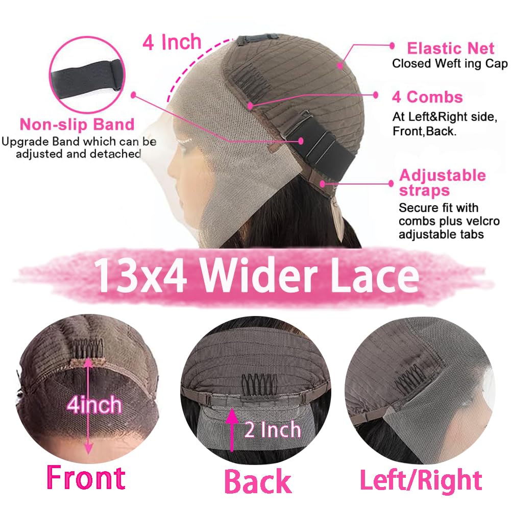 250 Density HD Lace Front Wigs 100% Human Hair 30 Inch Deep Wave Lace Front Wigs - Pre Plucked Curly Wet & Wavy Frontal Wigs for Women | Natural Look for Daily Wear, Parties & Special Occasions