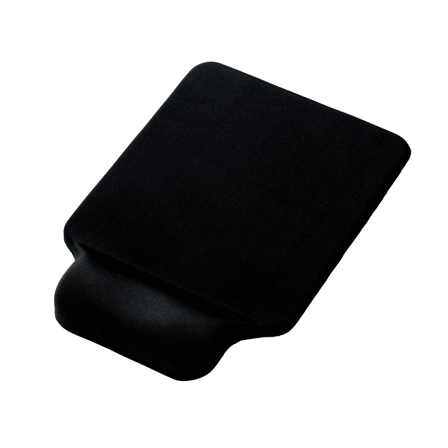 Elecom MP-GELBK Ergonomic Mouse Pad with Wrist Rest - Soft Gel Cushion for Comfort, Non-Slip Base, Black Desk Mouse Pad - Perfect for Office Work, Gaming & Long Computer Sessions