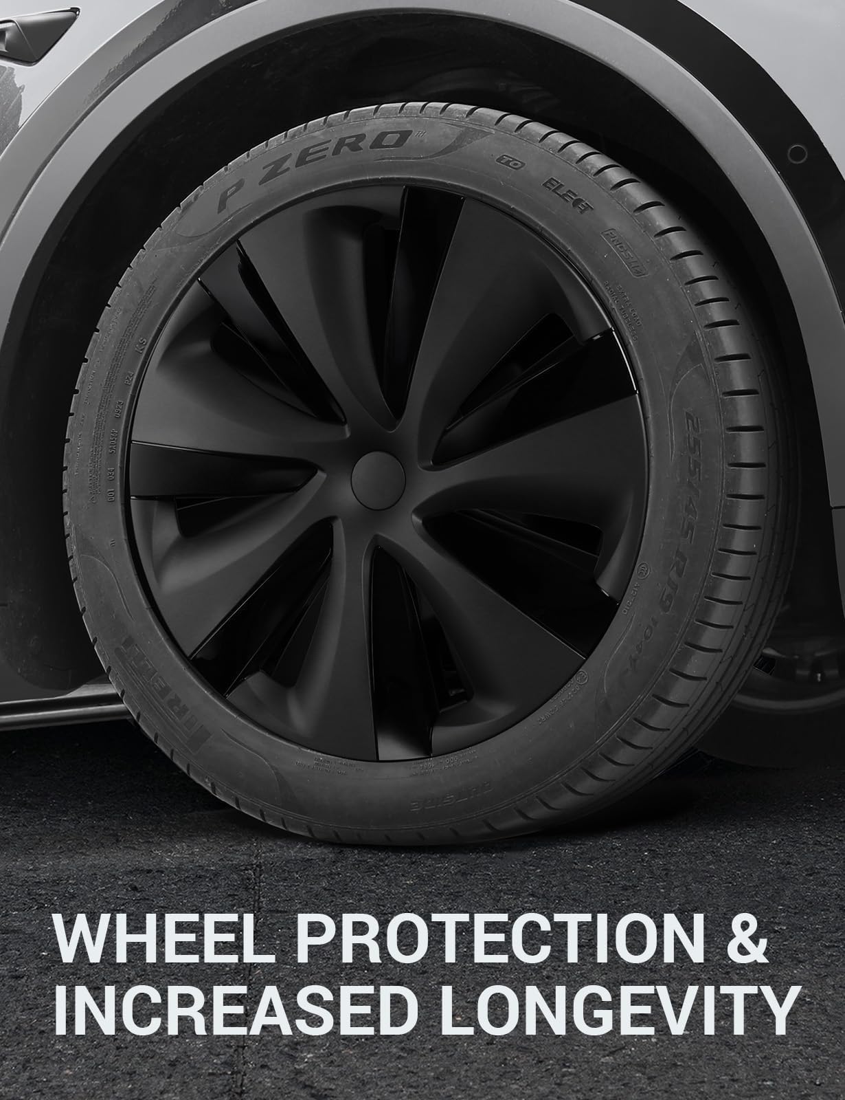 **BASENOR 2024 Upgraded Tesla Model Y 19-Inch Hubcaps – Matte Black Wheel Cover Set of 4 | OEM Replacement Rim Protectors | Durable & Stylish Exterior Accessories for Enhanced Protection & Performance**    *(Perfect for Daily Commuting, Road Trips & Enhancing Your Tesla’s Aesthetic Appeal)*