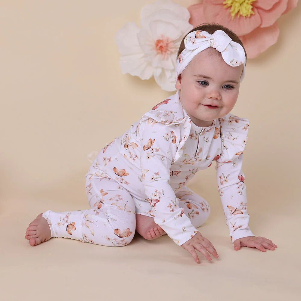 Organic Baby Grow Suit - Snuggle Hunny Butterfly Design | Soft & Comfortable Infant Romper for Newborns & Toddlers | Perfect for Playtime, Nursery & Family Outings