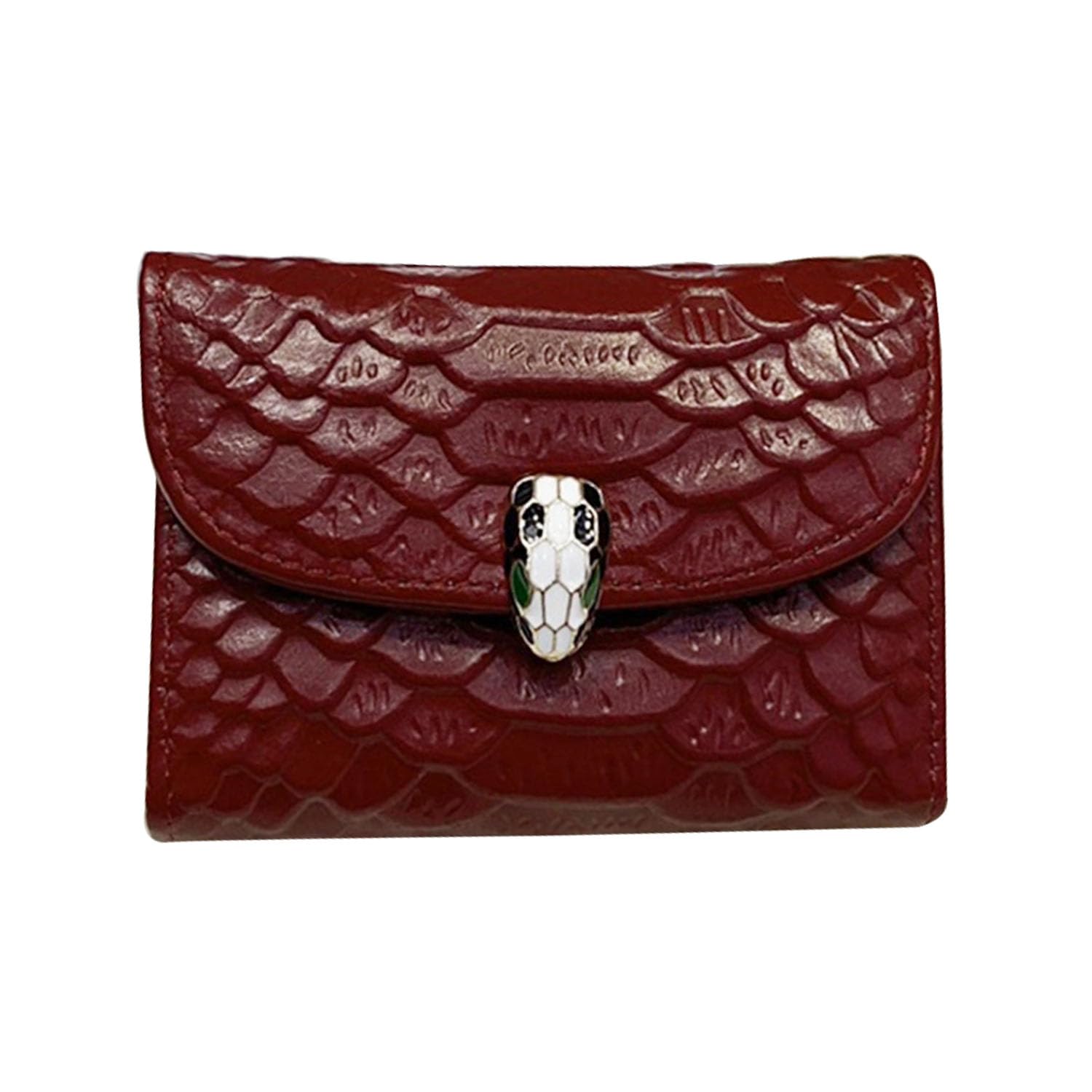 Women's Leather Wallet with Credit Card Holder & ID Window - Compact RFID Blocking Slim Wallet for Everyday Use (Red) - Perfect for Travel, Shopping & Daily Essentials