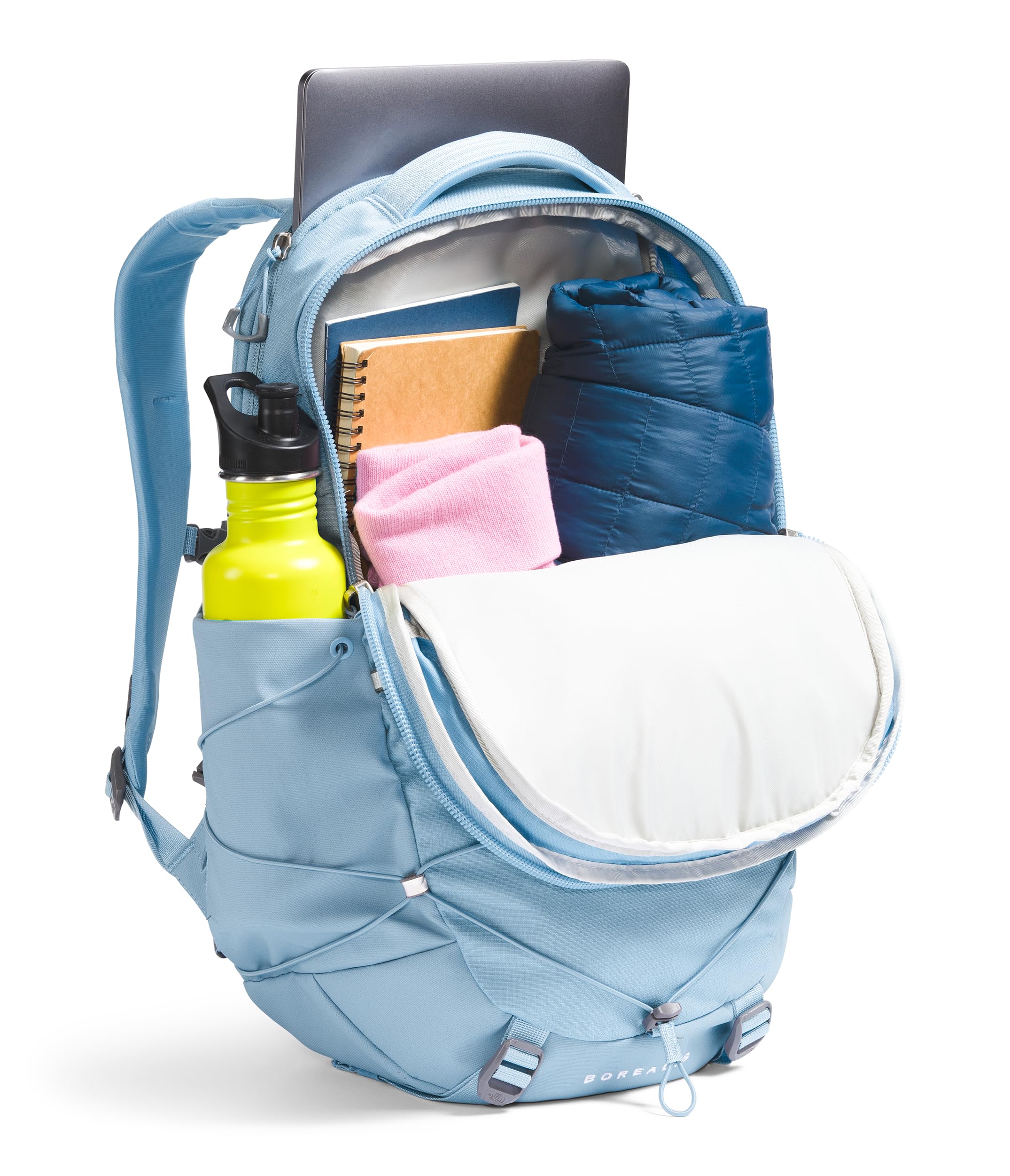 THE NORTH FACE Women's Borealis Commuter Laptop Backpack - Water-Resistant Steel Blue Dark Heather/Steel Blue Daypack - Perfect for Work, School & Travel - Fits 15