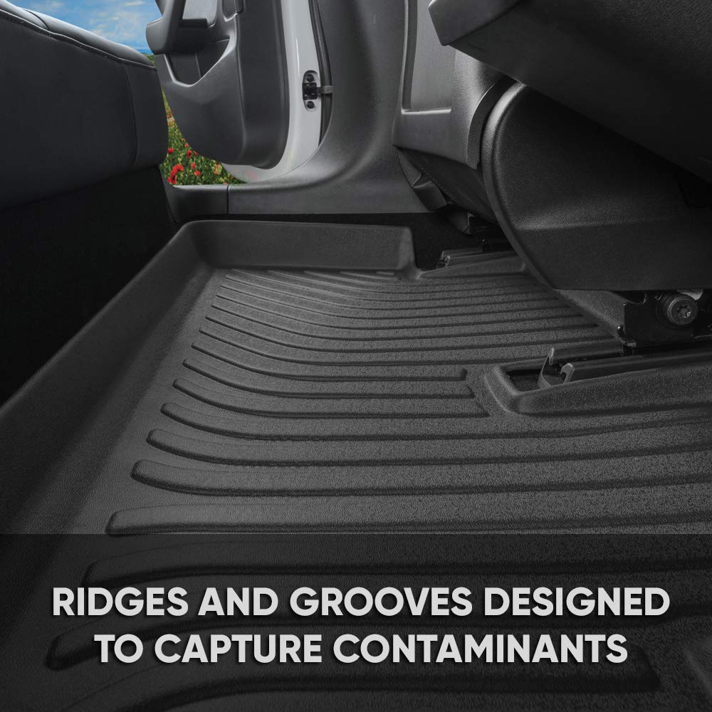 Premium 3D Contour Fit All-Weather Floor Mats for 2017-2024 Tesla Model 3 - Front & Rear Custom Liners | Odorless, Heavy Duty Protection | Perfect for Daily Commute, Road Trips & Extreme Weather Conditions