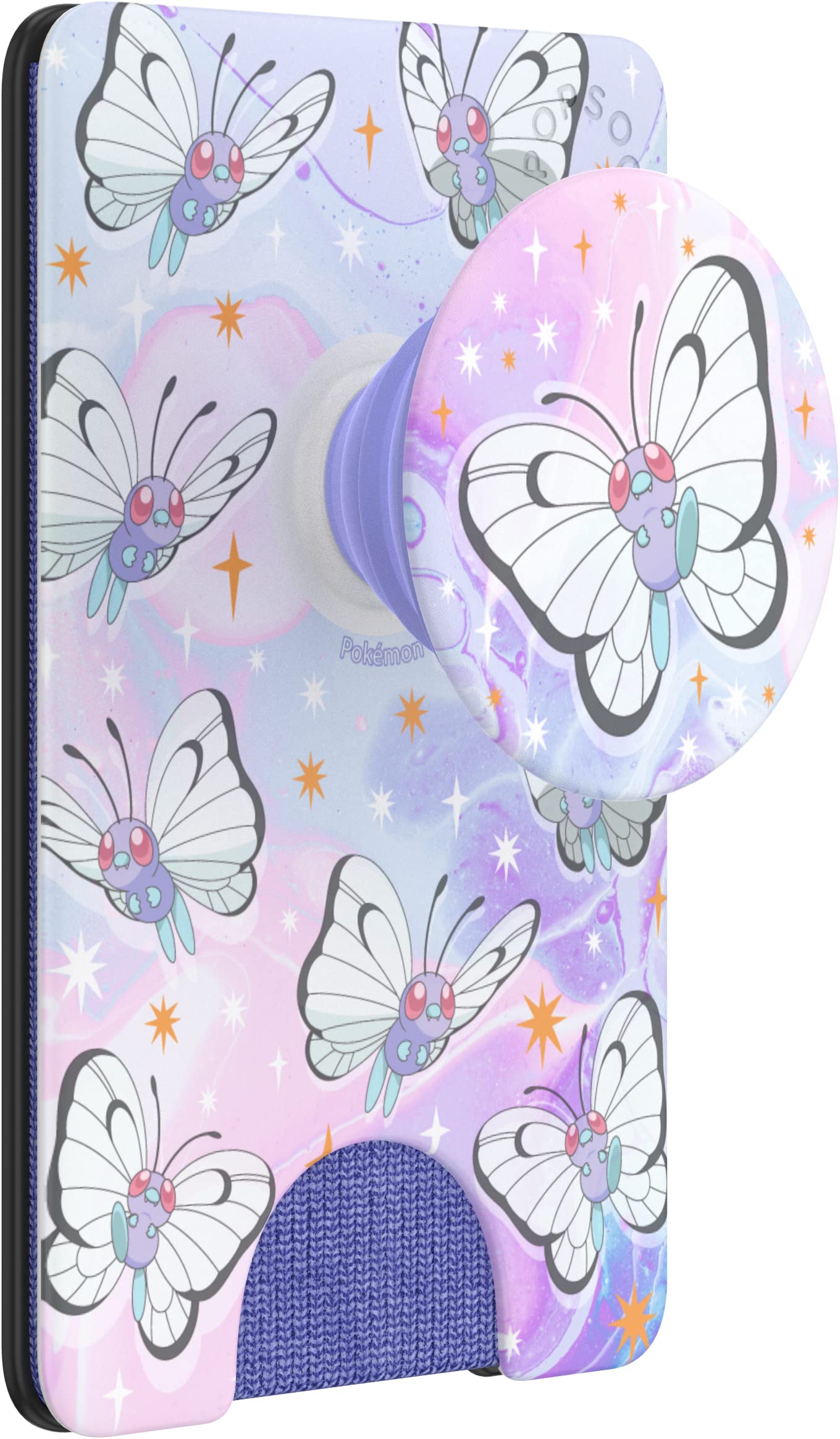 PopSockets Expanding Phone Grip & Wallet - Card Holder for iPhone & Android | Cosmic Butterfree Design | Perfect for Commuting, Travel & Hands-Free Use