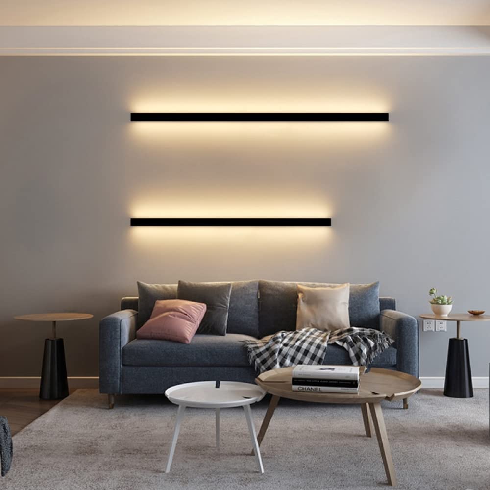 Ozarke 40-inch Modern LED Wall Lamp - Minimalist Aluminum Wall Light for Living Room, Bedroom, Bedside | Hardwired Sconce Lighting for Home Decor & Ambient Background Illumination