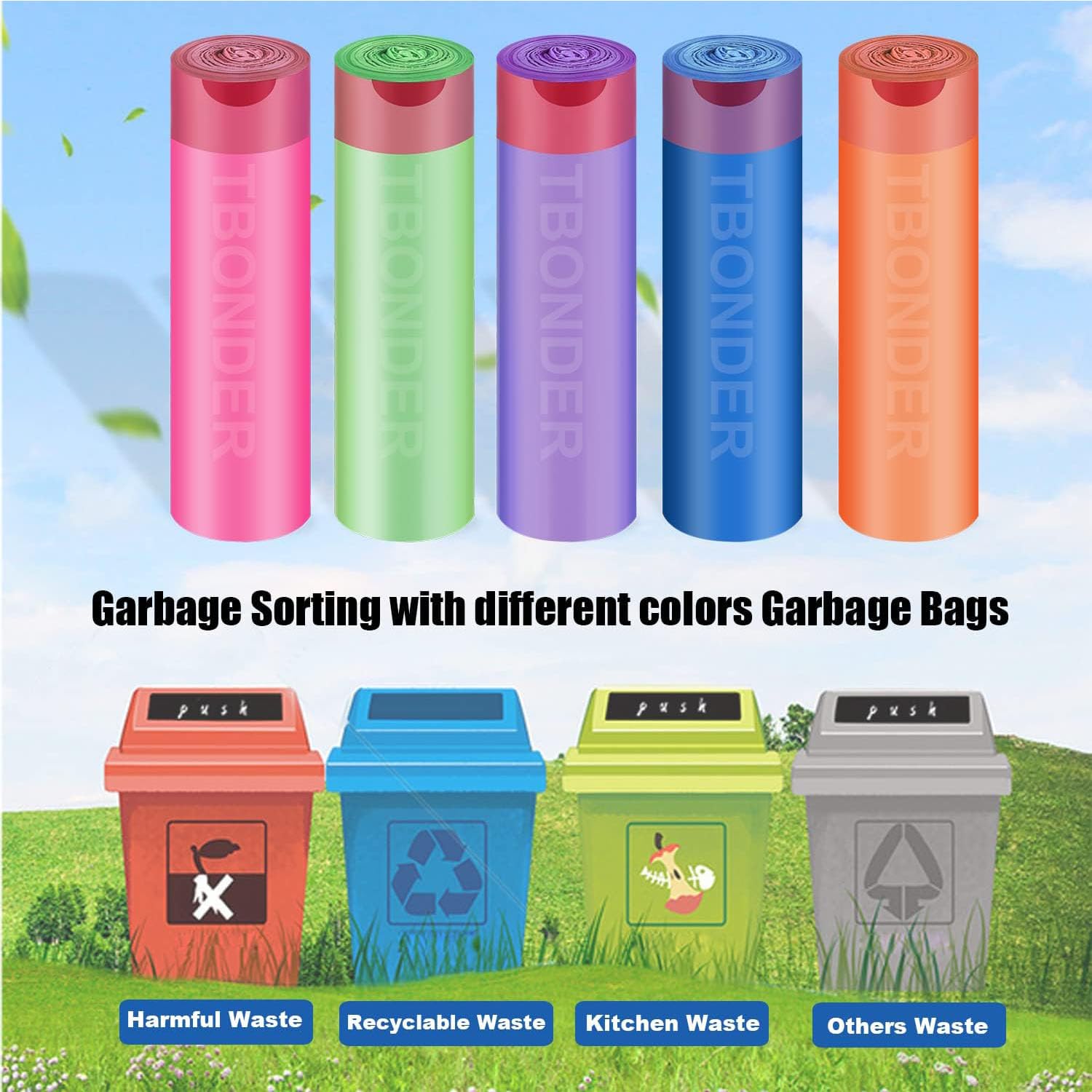Extra Thick 4-6 Gallon Small Trash Bags with Drawstring | Unscented Heavy Duty Garbage Bags for Kitchen, Bathroom & Office | 80 Count Wastebasket Liners | Perfect for Small Bins, Diaper Pails & Desk Side Disposal