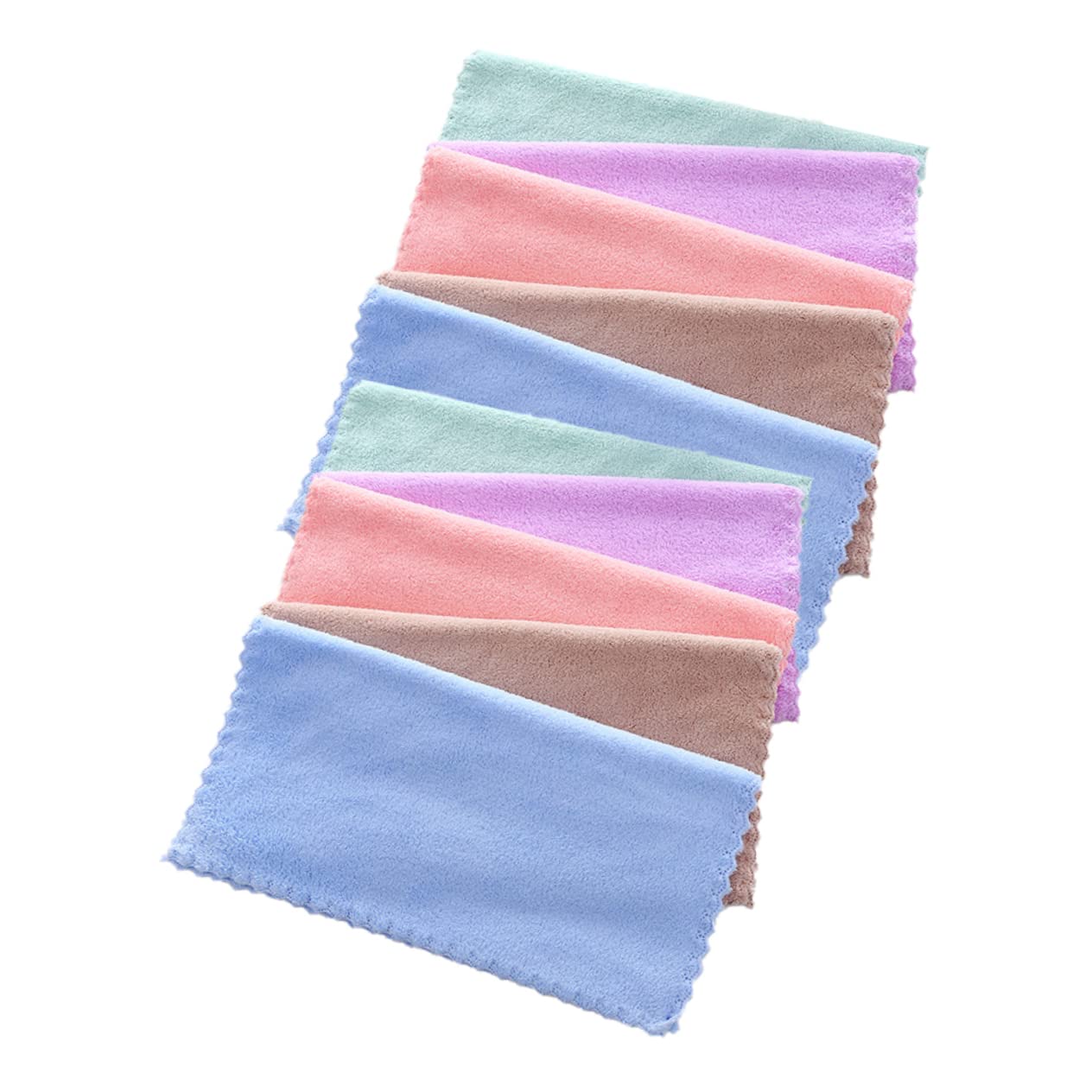 Baluue 10-Pack Ultra Soft Microfiber Face Towels for Makeup Removal, Facial Cleansing & Body Wipes - 2 Sets (20 Washcloths Total) - Gentle Exfoliating Cloths for Skincare, Gym, Travel & Baby Care