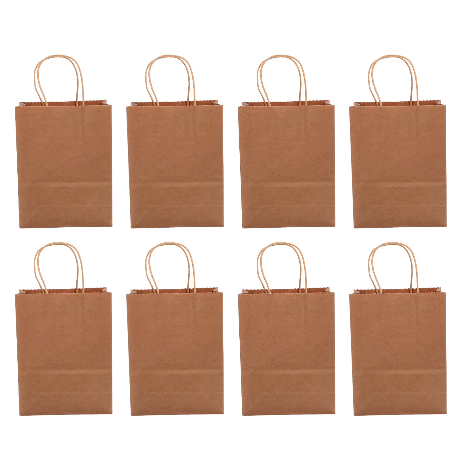 UPKOCH 20Pcs Medium Kraft Paper Gift Bags with Handles - Eco-Friendly Brown Retail Packaging Bags for Parties, Weddings, Baby Showers & Grocery Shopping | Small Gift Bags for Favors, Gifts & Retail Displays