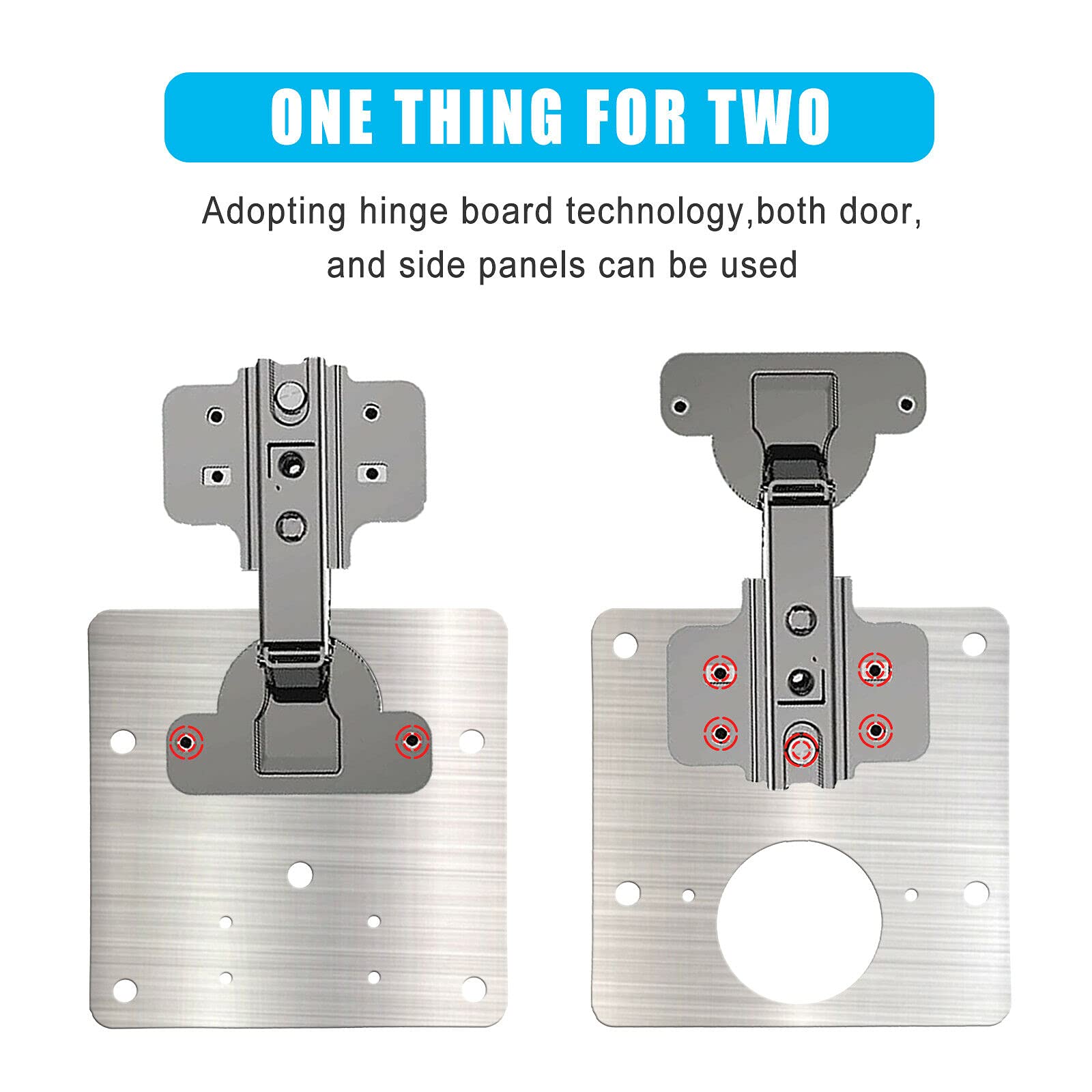 Stainless Steel Cabinet Hinge Repair Plate Kit - 2PCs Heavy Duty Kitchen Cupboard Door Hinge Brackets with Screws for Wooden Furniture & Cabinet Door Protection | DIY Home Improvement & Kitchen Upgrade Solution