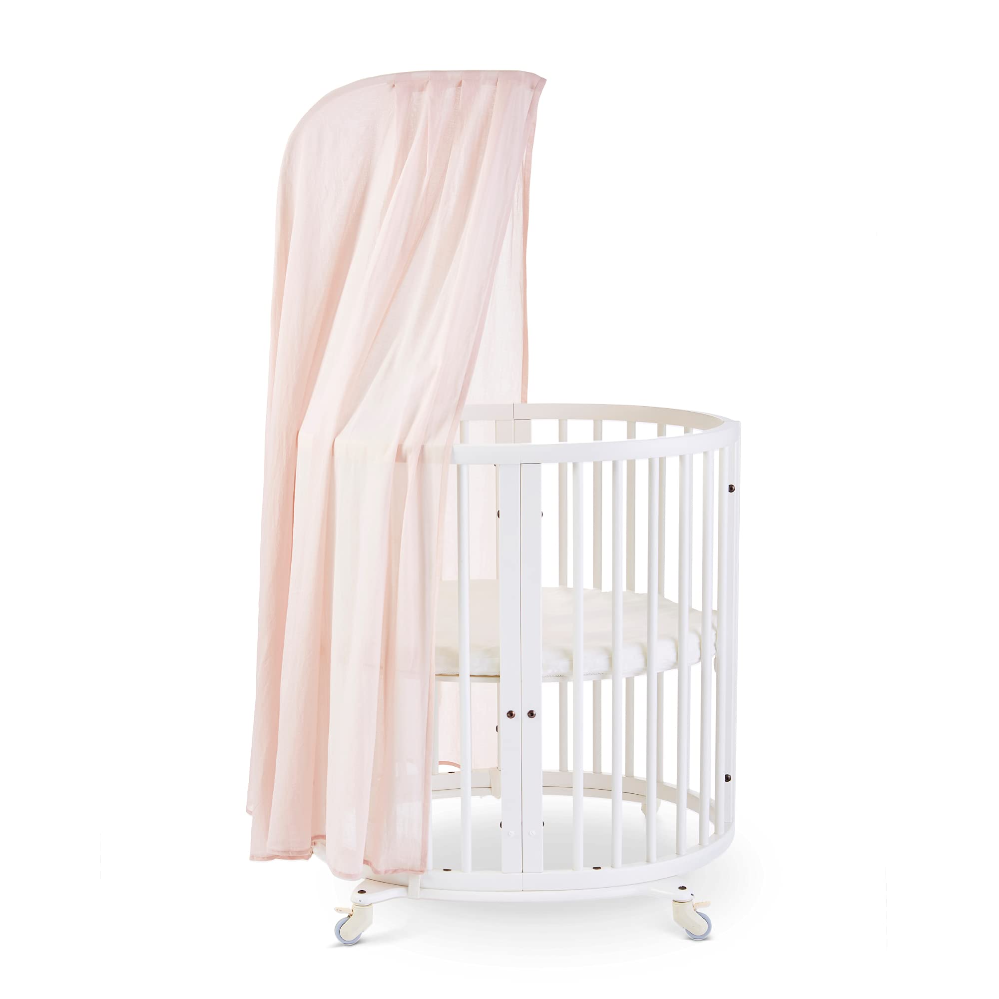 Stokke Sleepi Canopy by Pehr - Blush Pink Dreamy Crib Canopy for Sleepi Mini & Standard Cribs/Beds | Washable Soft Organic Cotton | Multiple Color Options | Nursery Decor & Baby Shower Gift Idea