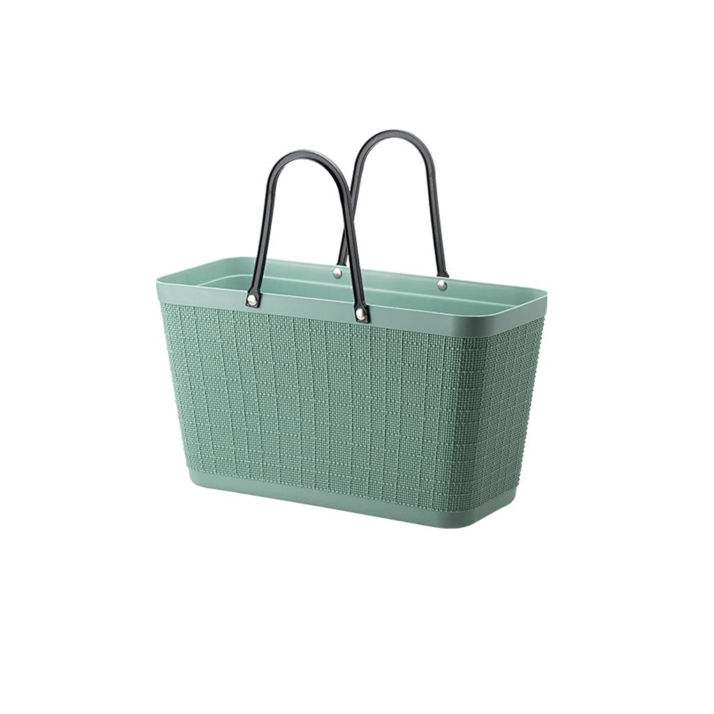 YKHB Eco-Friendly Picnic Basket - Reusable Shopping Basket for Supermarket, Snacks, Fruits & Vegetables - Durable Kitchen Storage Basket for Outdoor Picnics, Family Gatherings & Home Use (Purple) - Perfect for Beach Trips, Camping & Grocery Shopping